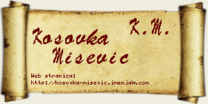Kosovka Mišević vizit kartica